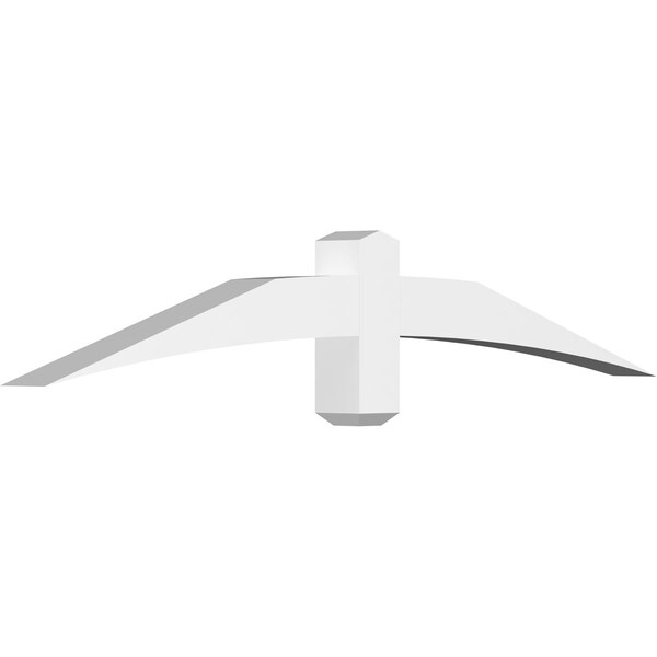 Ekena Millwork Bellingham Architectural Grade PVC Gable Bracket, 60"W x 10"H x 4"D x 4"F, 4/12 Pitch GBP060X10X0404BEL00 - main